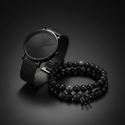 Reloj Full Black + pulsera